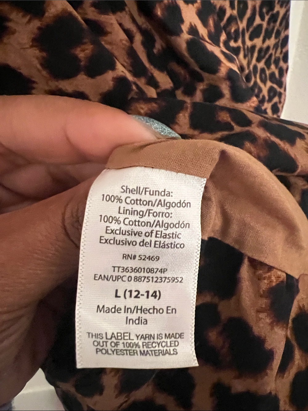 Time N True Brown & Black Leopard Print Puff Sleeve Dress - Picture 5 of 5